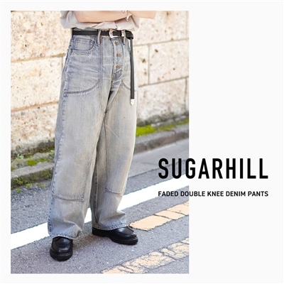 ヴィンテージのような加工が魅力のダブルニーデニム｜SUGARHILL