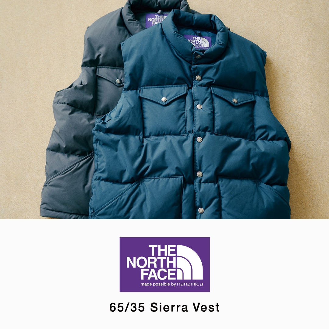 コンパクトなスタンドカラーが特徴のダウンベスト｜THE NORTH FACE PURPLE LABEL