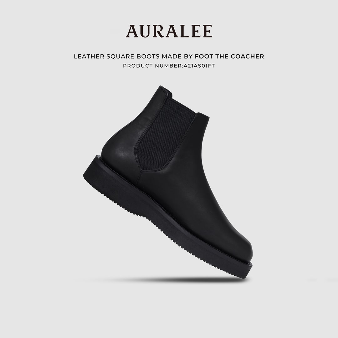 AURALEE × foot the coacher / LEATHER SQUARE BOOTS