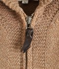 cowichan sweater - Cotton/Paper/Wool HAND KNITTING 柿渋染め -