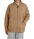 cowichan sweater - Cotton/Paper/Wool HAND KNITTING 柿渋染め -