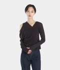 【レディース】double-neck suvin hightwist jersey top