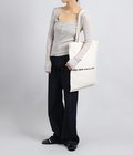 【レディース】brushed logo gathering bag
