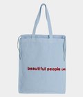 【レディース】brushed logo gathering bag