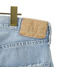 【予約】RECYCLED WASTE SUVIN COTTON YARN 11.5oz. DENIM 5POCKET WIDE PANTS DAMAGED MODEL