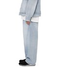【予約】RECYCLED WASTE SUVIN COTTON YARN 11.5oz. DENIM 5POCKET WIDE PANTS DAMAGED MODEL