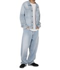 【予約】RECYCLED WASTE SUVIN COTTON YARN 11.5oz. DENIM 5POCKET WIDE PANTS DAMAGED MODEL
