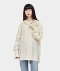 【レディース】プリーツカラーシャツ