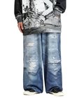 DENIM PRINT WIDE PT