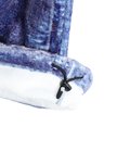 FLEECE DENIM PRINT WIDE PANTS