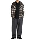 COTTON NEL CHECK PULLOVER WORK SHIRT