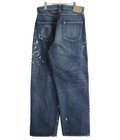 RECYCLED WASTE SUVIN COTTON YARN 14oz DENIM  5POCKET WIDE PANTS VINTAGE WASHED(ZIPPER FLY)