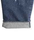 RECYCLED WASTE SUVIN COTTON YARN 14oz DENIM  5POCKET WIDE PANTS VINTAGE WASHED(ZIPPER FLY)