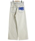 “Ice Wash“ W-Velt Wide Denim Pants