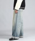 FADED MODERN DENIM PANTS WIDE CUT