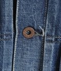 RECYCLED WASTE SUVIN COTTON YARN 11.5oz DENIM BLOUSE WWⅡ MODEL VINTAGE WASHED