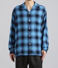 OMBRE CHECK OPEN COLLAR SHIRT L/S ( TYPE-5 )