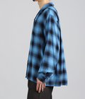 OMBRE CHECK OPEN COLLAR SHIRT L/S ( TYPE-5 )