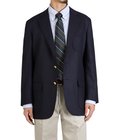 Wool/Cashmere Flannel 3-Roll-2 Comfort Sack Blazer Traditional Fit