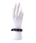 thin silver cross studded wrist band