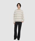 COTTON LINEN BORDER KANOKO L/S KNIT