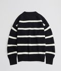 COTTON LINEN BORDER KANOKO L/S KNIT