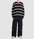 COTTON LINEN BORDER KANOKO L/S KNIT