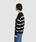 COTTON LINEN BORDER KANOKO L/S KNIT