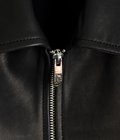 LEATHER ZIP UP JACKET W / LOVE & PEACE SILVER (ENTREFINO)