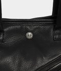 PC RIDERS LEATHER TOTE BAG S W / LOVE & PEACE SILVER