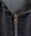 12.5oz Denim Zip Up Hooded Jacket