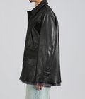 Shinig Collar Leather Jacket