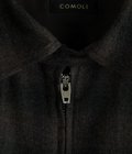 ウールチェック ジップシャツ