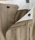 TWO TUCK MILITARY TROUSERS -RECYCLED POLYESTER NON-MULESED WOOL GABARDINE-