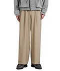 TWO TUCK MILITARY TROUSERS -RECYCLED POLYESTER NON-MULESED WOOL GABARDINE-