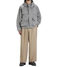 TWO TUCK MILITARY TROUSERS -RECYCLED POLYESTER NON-MULESED WOOL GABARDINE-