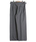 TWO TUCK MILITARY TROUSERS -RECYCLED POLYESTER NON-MULESED WOOL GABARDINE-