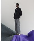 TWO TUCK MILITARY TROUSERS -RECYCLED POLYESTER NON-MULESED WOOL GABARDINE-