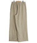 WIDE CYLINDER FIT EASY PANTS -WOOL SILK FEATHER CLOTH-