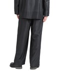 WIDE CYLINDER FIT EASY PANTS -WOOL SILK FEATHER CLOTH-