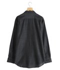 OPEN COLLAR L/S SHIRT -SILK/WOOL FEATHER TWILL-