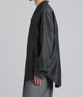 OPEN COLLAR L/S SHIRT -SILK/WOOL FEATHER TWILL-
