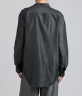 OPEN COLLAR L/S SHIRT -SILK/WOOL FEATHER TWILL-