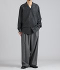 OPEN COLLAR L/S SHIRT -SILK/WOOL FEATHER TWILL-