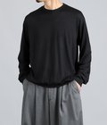 【別注】CREW NECK L/S TEE -SUPER 100s WASHABLE WOOL JERSEY-