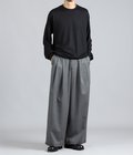 【別注】CREW NECK L/S TEE -SUPER 100s WASHABLE WOOL JERSEY-