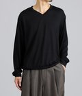【別注】V-NECK L/S TEE -SUPER 100s WASHABLE WOOL JERSEY-