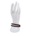 BRAIDED CUFF-BRACELET-LEATHER HANDBRAIDED LEATHER