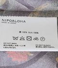 SILK LONG SLEEVE ALOHA SHIRT〈COCK FIGHTING/ BLACK BLUE〉