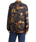 SILK LONG SLEEVE ALOHA SHIRT〈COCK FIGHTING/ BLACK BLUE〉
